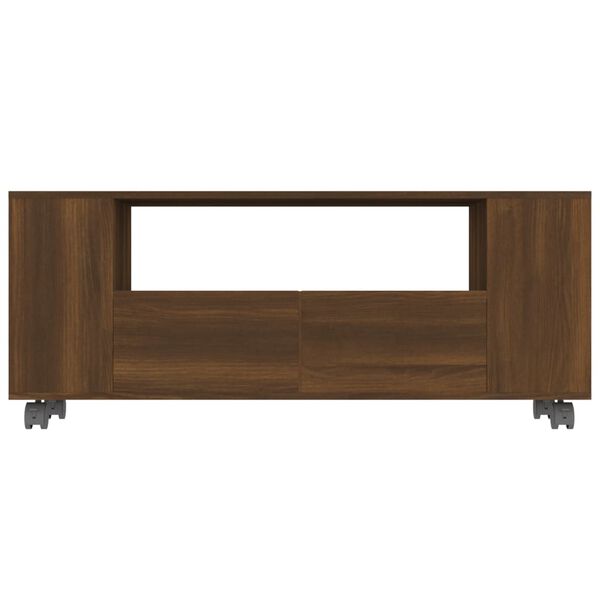 vidaXL Tv-meubel 120x35x48 cm bewerkt hout bruin eikenkleur