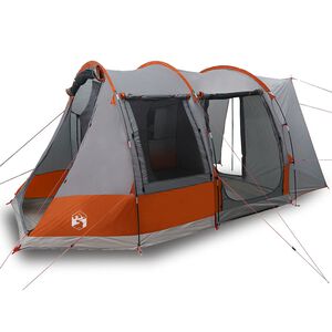 vidaXL Autotent 2-persoons waterdicht grijs en oranje
