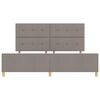 vidaXL Bedframe met hoofdeinde Taupe 200 x 200 cm Stof