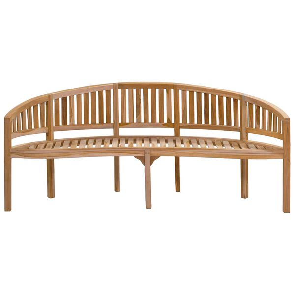 vidaXL Bankje banaanvormig 200 cm massief teakhout