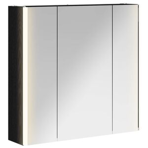 vidaXL Badkamer spiegelkast Zwart Eiken 63,5 x 15,5 x 60,5 cm