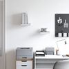 vidaXL Wandschappen zwevend 2 st 23x23,5x3,8 cm MDF eikenkleurig wit