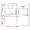 vidaXL Vervangend hoofdbord 120 cm bewerkt hout en staal gerookt eikenkleurig