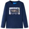 Kindershirt met lange mouwen 92 gemêleerd marineblauw