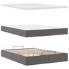 vidaXL Ottoman bed met matras 140x200cm kunstleer grijs