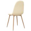 vidaXL Eetkamerstoelen 4 st stof crèmekleurig