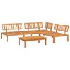 vidaXL 4-delige Loungeset pallet massief acaciahout