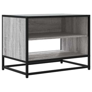 vidaXL Tv-meubel 61x40x46 cm bewerkt hout metaal grijs sonoma eiken