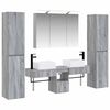 vidaXL Badkamermeubelset 6 pcs Grijs Sonoma Bewerkt hout en glas