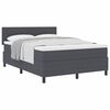 vidaXL Boxspring bed Donkergrijs en Wit 203 x 160 x 88 cm
