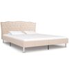 vidaXL Bedframe stof beige 160x200 cm