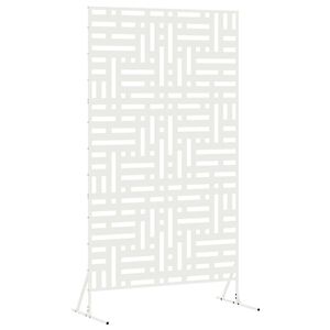 vidaXL Privacyscherm 100 x 50 x 180 cm Staal Wit