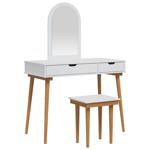 vidaXL Toilettafel Set FAUSKE 3 st Wit 100 x 50 x 143 cm