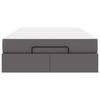 vidaXL Bedframe met matras met matras 2 pcs Grijs PVC