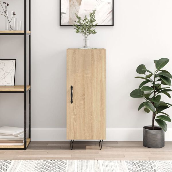 vidaXL Dressoir 34,5x34x90 cm bewerkt hout sonoma eiken