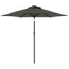 vidaXL Parasol met stalen paal 225x225x212 cm antracietkleurig