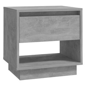 vidaXL Nachtkastje 45x34x44 cm bewerkt hout betongrijs