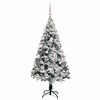 vidaXL Kunstkerstboom met 150 LED Wit 150 cm PVC en Staal en Kunststof