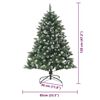 vidaXL Kunstkerstboom met 150 LED Groen 120 cm PVC en Plastic en Staal