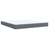 vidaXL Boxspring met matras fluweel donkergrijs 180x200 cm