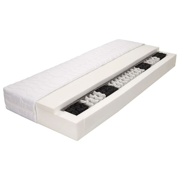 vidaXL Matras 7 Zone 20 cm pocketvering H3 90x200 cm