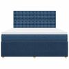 vidaXL Boxspring met matras stof blauw 180x200 cm