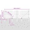 vidaXL Hek met Paal Grijs 0,4 x 25 m Staal en PVC