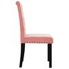 vidaXL Eetkamerstoelen 4 st fluweel roze