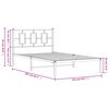 vidaXL Bedframe met hoofdbord metaal zwart 107x203 cm