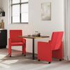 vidaXL Eetkamerstoelen met Wieltjes 2 pcs Rood 57 x 66 x 94 cm