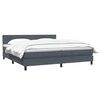 vidaXL Boxspring met matras fluweel donkergrijs 180x210 cm