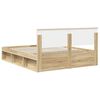 vidaXL Bedframe met hoofdeinde Sonoma 160 x 200 cm Massief grenenhout