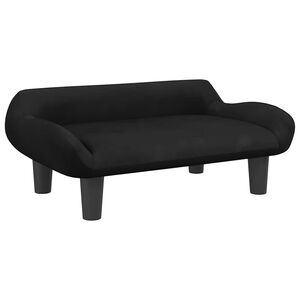 vidaXL Hondenmand 70x40x24 cm fluweel zwart
