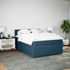 vidaXL Boxspring met matras fluweel blauw 140x200 cm