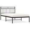 vidaXL Bedframe met hoofdbord metaal zwart 100x200 cm