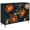 vidaXL Dressoir LOCHEM Zwart eiken 102 x 33 x 76 cm Bewerkt hout