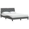 vidaXL Bed met matras stof donkergrijs 120x200 cm