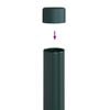 vidaXL Afrasteringspaal 2 pcs Groen 90 cm Poedergecoat staal