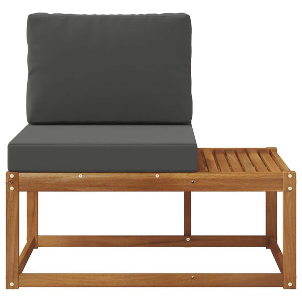 vidaXL Buiten Eind Sofa Natuurlijk en Antraciet 91 x 63 x 73 cm