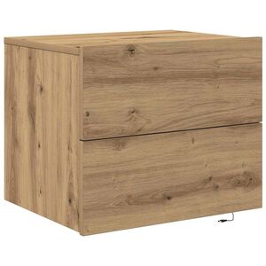 vidaXL Nachtkastje met lade Artisan Eiken 50 x 39 x 41 cm Bewerkt hout