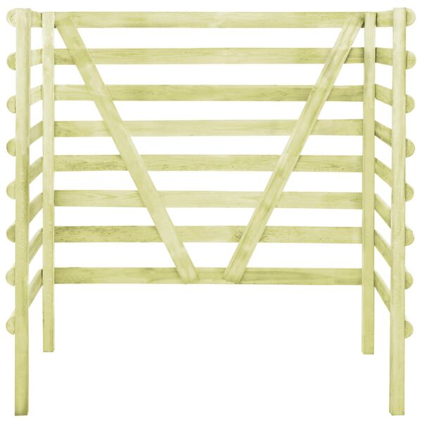 vidaXL Containerberging dubbel 140x80x150 cm ge&iuml;mpregneerd grenenhout