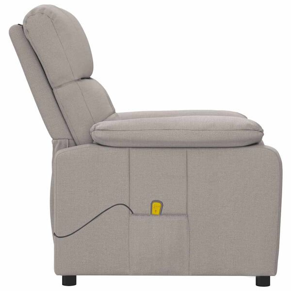 vidaXL Massagestoel stof taupe