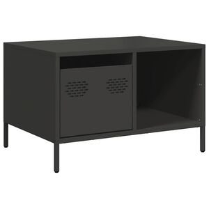vidaXL Salontafel 68,5x50x43,5 cm koudgewalst staal zwart