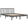 vidaXL Bedframe massief grenenhout grijs 200x200 cm