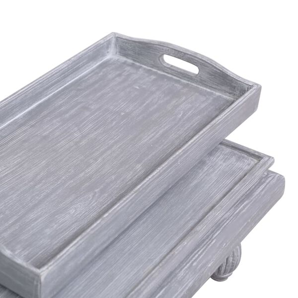 vidaXL Salontafel 90x50x40 cm massief mahoniehout grijs