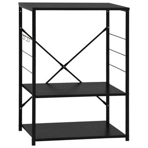vidaXL Magnetronkast 60x39,6x79,5 cm bewerkt hout zwart