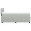 vidaXL Boxspring met matras fluweel lichtgrijs 100x200 cm