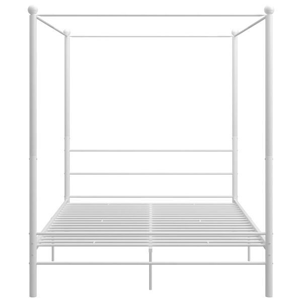 vidaXL Hemelbedframe metaal wit 160x200 cm