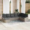 vidaXL Tuin Sofa Set met kussen 8 pcs Lichtgrijs poly rattan