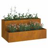 vidaXL Tuin Bloempot Roestig 100 x 60 x 45 cm Cortenstaal
